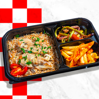 Plat Poulet Pané Crémeux aux champignons