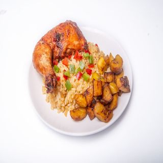Coconut Fried Rice + Bbq Chicken