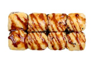 Запечений рол зі смаженим лососем