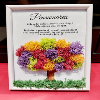 Tablou cu licheni Pensionarea - 15x20