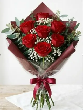 6 rose rosse