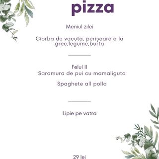 meniul zilei,ciorbite la alegere si felul 2,lipie