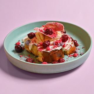 tostada "locura de cereza"