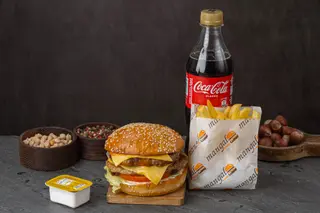 Комбо чизбургер куриный двойной