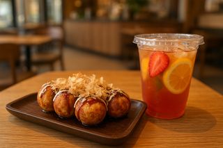 Takoyaki 6pz + Fresh Fruit Tea 700ml