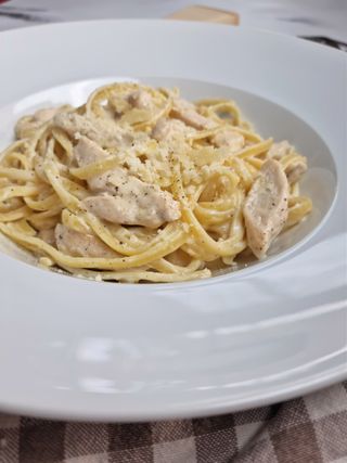 Spaghetti Crème Fraîche & Poulet