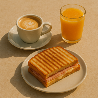 Sándwich Mixto + Café + Zumo