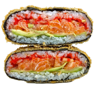 Суші Бургер з лососем (350г)