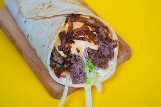 Crispy burger wrap