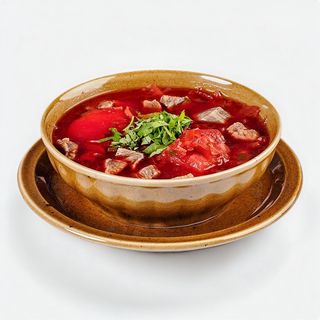 ბორში ხბოს ხორცით