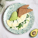 Սպիտակ օմլետ սպանախով