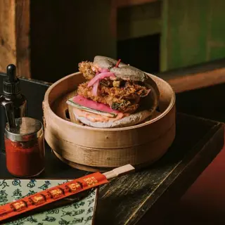 Bao de Beringela Chinesa e Cogumelo Eryngii (Vegan)