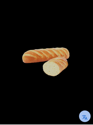 Baguette intera con prosciutto crudo e formaggio sottiletta