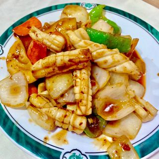 Calamares con guindillas 