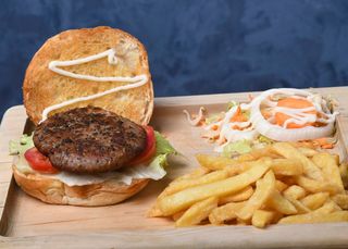 Beef Burger with Fries 