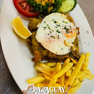 Ración De Milanesa Escalope Y Huevo Frito