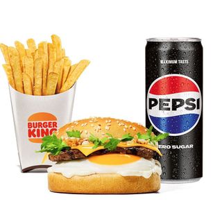 Breakfast Plant-Based Burger Meal