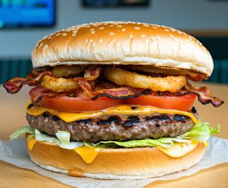 Double spicy cheeseburger