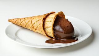 Cono biscotto con rinforzo di Nutella