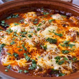 Пилешки дробчета с гъби и кашкавал 