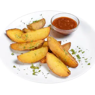 Картопля по-селянськи з соусом BBQ (200г)