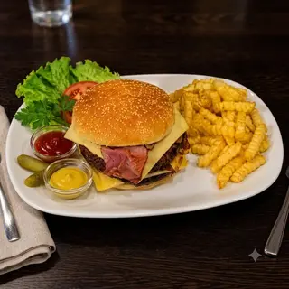 Hamburguesa Gourmet Saray Con Patatas Fritas