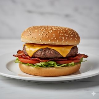 Hamburguesa Bacon Con Queso