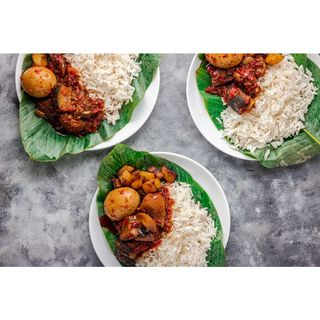 Ofada Rice and Ofada Sauce