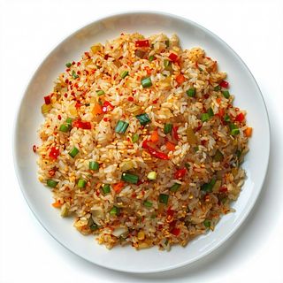 Riso saltato con verdure sotto aceto piccante