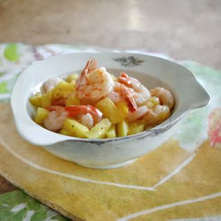 Gamberi con ananas