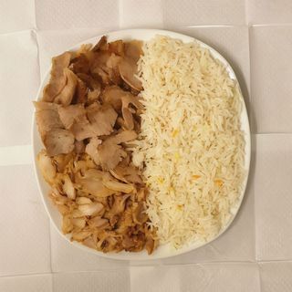 Plato Kebab Solo Carne Y Arroz
