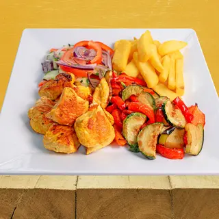 Menú Brochetas De Pollo