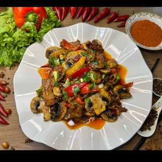 Говядина с грибами 