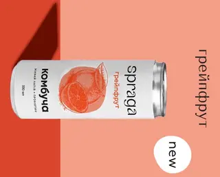 Комбуча Spraga Грейпфрут 330ml ж/б