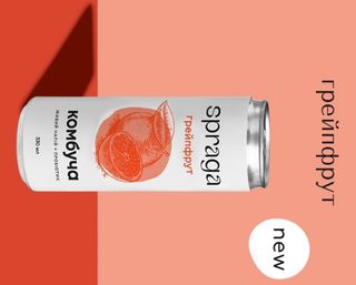 Комбуча Spraga Грейпфрут 330ml ж/б