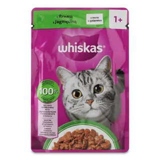 Корм для котів Whiskas з ягням в желе (85г)