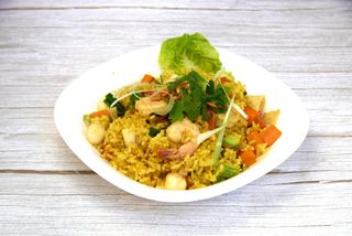 Fried rice with seafood