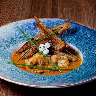 Supa crema cartofi dulci & fructe de mare