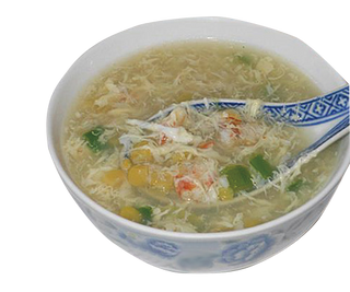 202. Sopa Maíz Y Carne Cangrejo