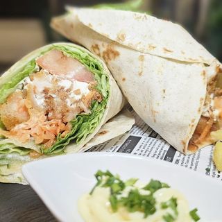 Wrap Crispy Prawns  + Fritas + Coca-Cola 33cl