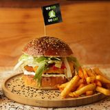 ქათმის ბურგერის მენიუ