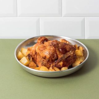 Cotoletta di pollo con contorno