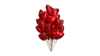 Czerwony balon serce z helem