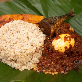 Ofada Rice And Sauce