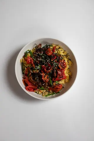Bowl with chicken
