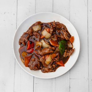 ternera con salsa de ostras