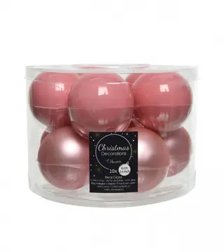 (209358) Ukras za jelku kugla staklena pink 10/1 140465