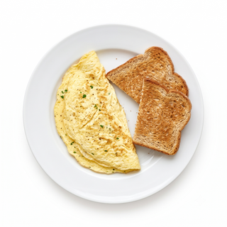 Plain Omelet with two Toast