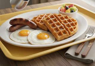 Waffle breakfast