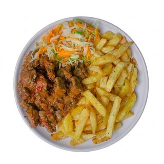 Chips Beef fry creamy Salad